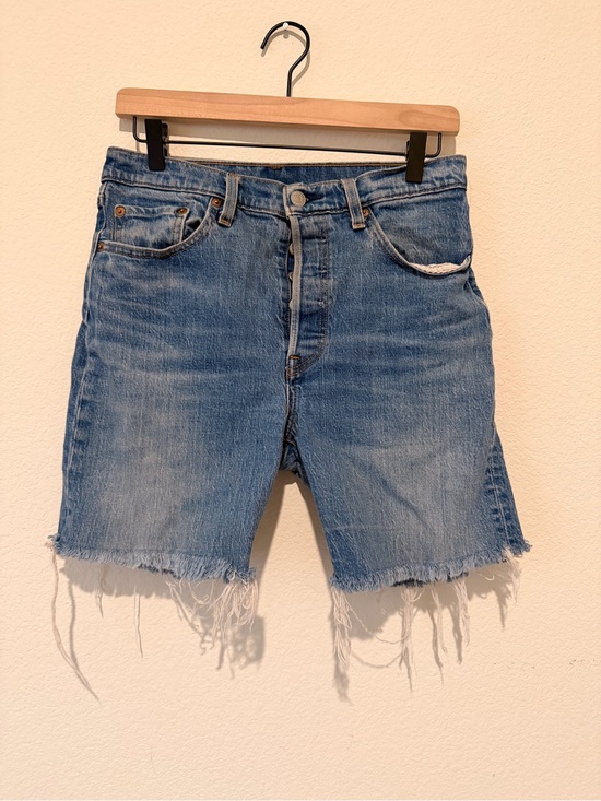Levi's Pants - Denim Cutoff Frayed Hem Shorts - Light Blue